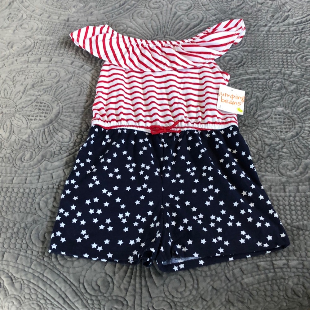 Ruffle Neck Romper